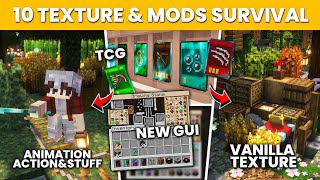 10 TEXTURE PACK &amp; MODS MINECRAFT VANILLA+ TERBAIK UNTUK SURVIVAL | 1.21