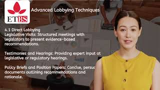 Advocacy, Lobbying and Interest Groups Module 10  Advanced Lobbying Techniques, Policy Influence