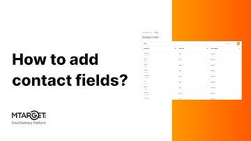 How to add contact fields? | MTARGET How-To