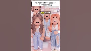 FIX Roblox Error Code 278 in 30 Seconds 🚀 #Roblox #error278 #robloxfix #RobloxError278 #disconnected