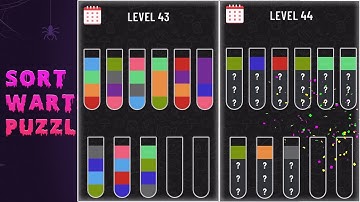 Water Sort - Color Puzzle Game | Walk Through| Level 42,43,44