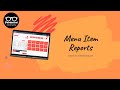 Menu Items Report - Foodnerd POS