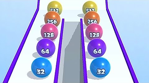 Ball Merge 2048 - All Levels Gameplay part ( 5  ) IOS, Android 🏀💙💙