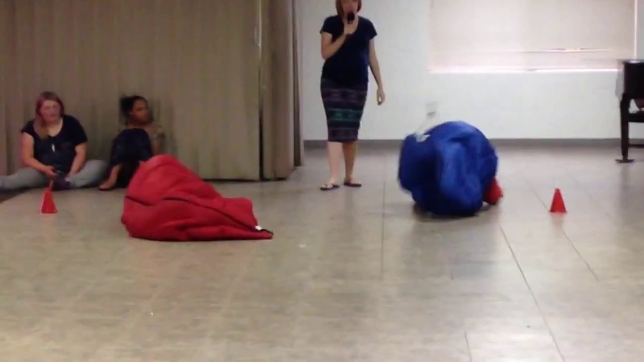 Sleeping bag slide race? XD YouTube