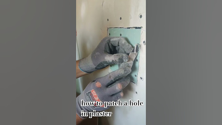 #how to patch a hole in plaster