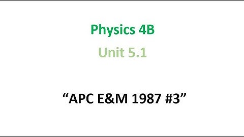 APC Electricity & Magnetism 1987 #3