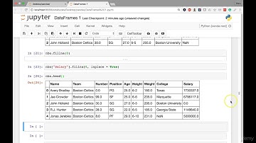 [10] DataFrames I - Fill in Null Values with the  fillna Method