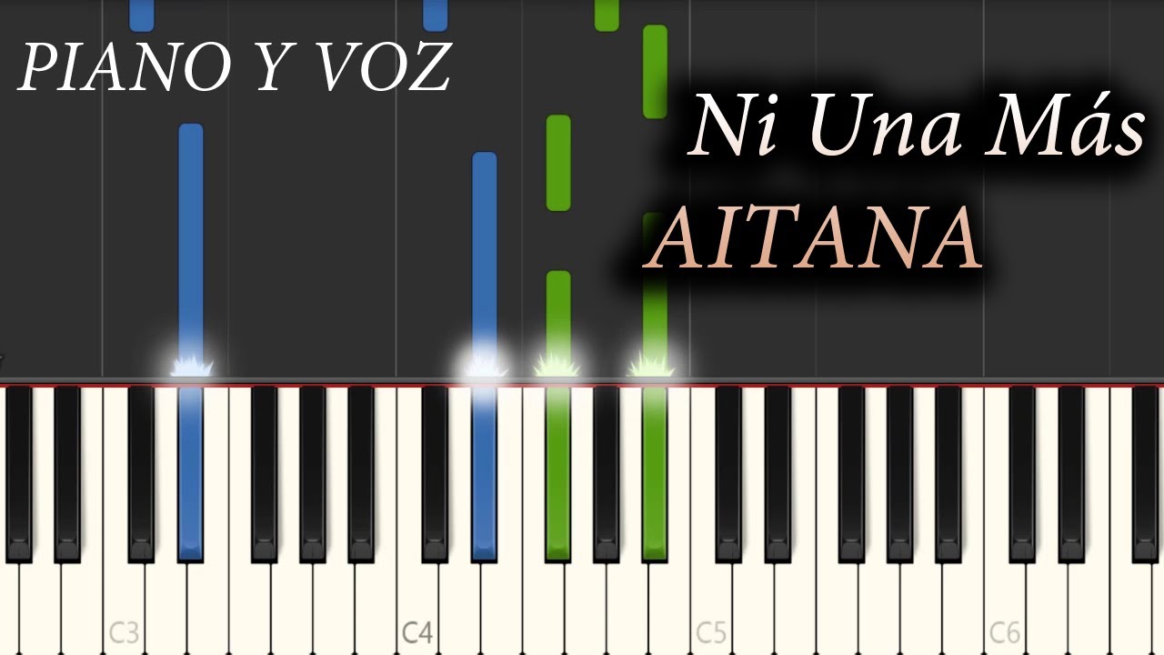 Aitana - Ni Una Más | Piano Tutorial Acompañamiento Instrumental