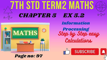 TN 7th std maths term2 Ex 5.2-Information Processing@tnmaths6to10 #tnclass7 #7thmaths