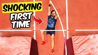 My First Time Pole Vaulting ft. Olympian Menno Vloon