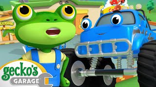 Bumper Boo Boo Battle! | Max the Monster Truck | Gecko's Garage | Animal Cartoons