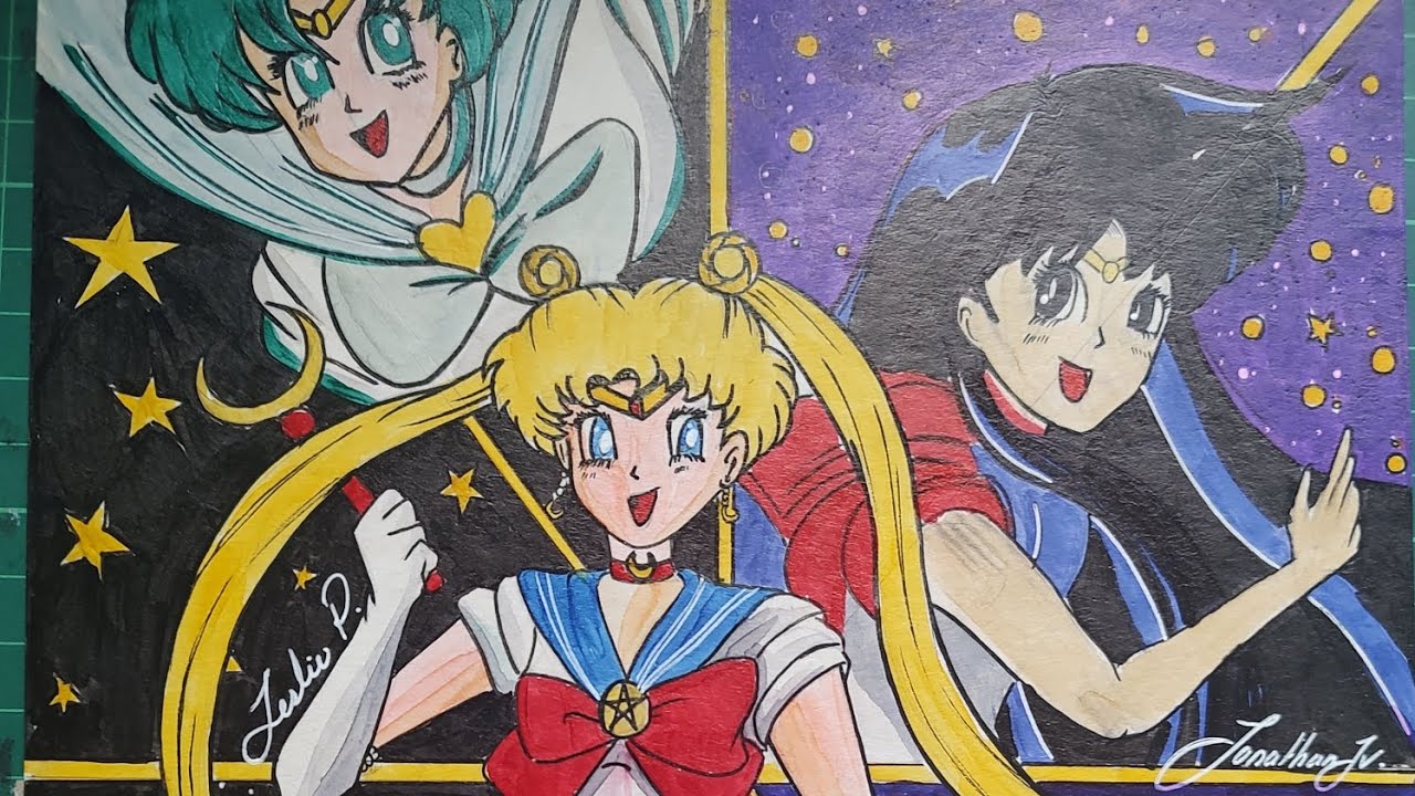 Dibujando a team Sailor Moon espero les guste y den su apoyo con un like 