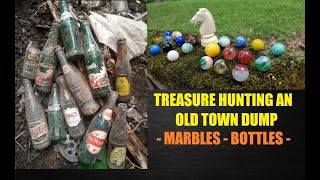 Bottle Digging - ACL Soda Bottles - Vintage Marbles - Treasure Hunting - Antiques - Marble Run -