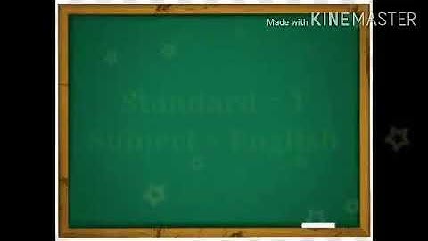 Std-1/English/ By Nimisha Raj