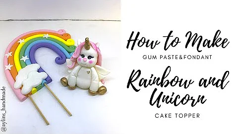 How To Make Fondant Colorful Rainbow and Cute Unicorn Cake Topper. Very easy method to follow up.