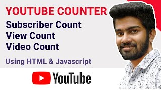 Create a YouTube Subscriber Count with JavaScript - YouTube Data API Tutorial 2021 screenshot 3