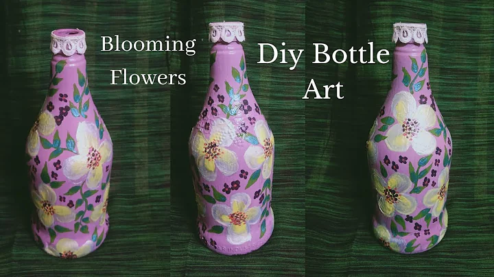 DIY Bottle Art || Blooming Flowers || Christy's Cr...