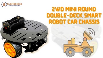 2WD Mini Round Double Deck Smart Robot Car Chassis