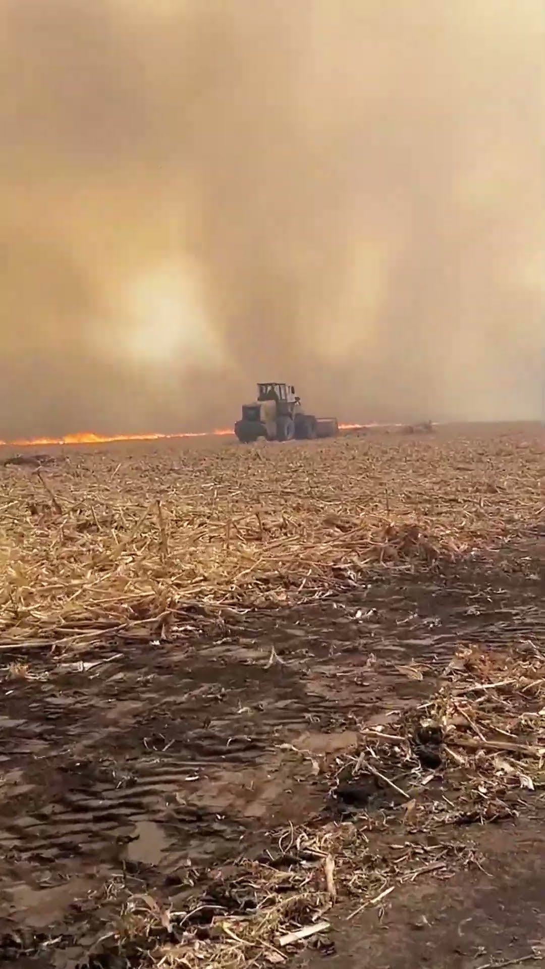 Dry days outdoor fire fighting process