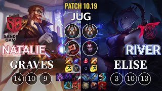 SB Natalie Graves vs TLN River Elise Jungle - KR Patch 10.19