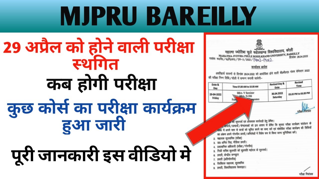 mjpru exam postponed latest news | mjpru news today | Tech Yard