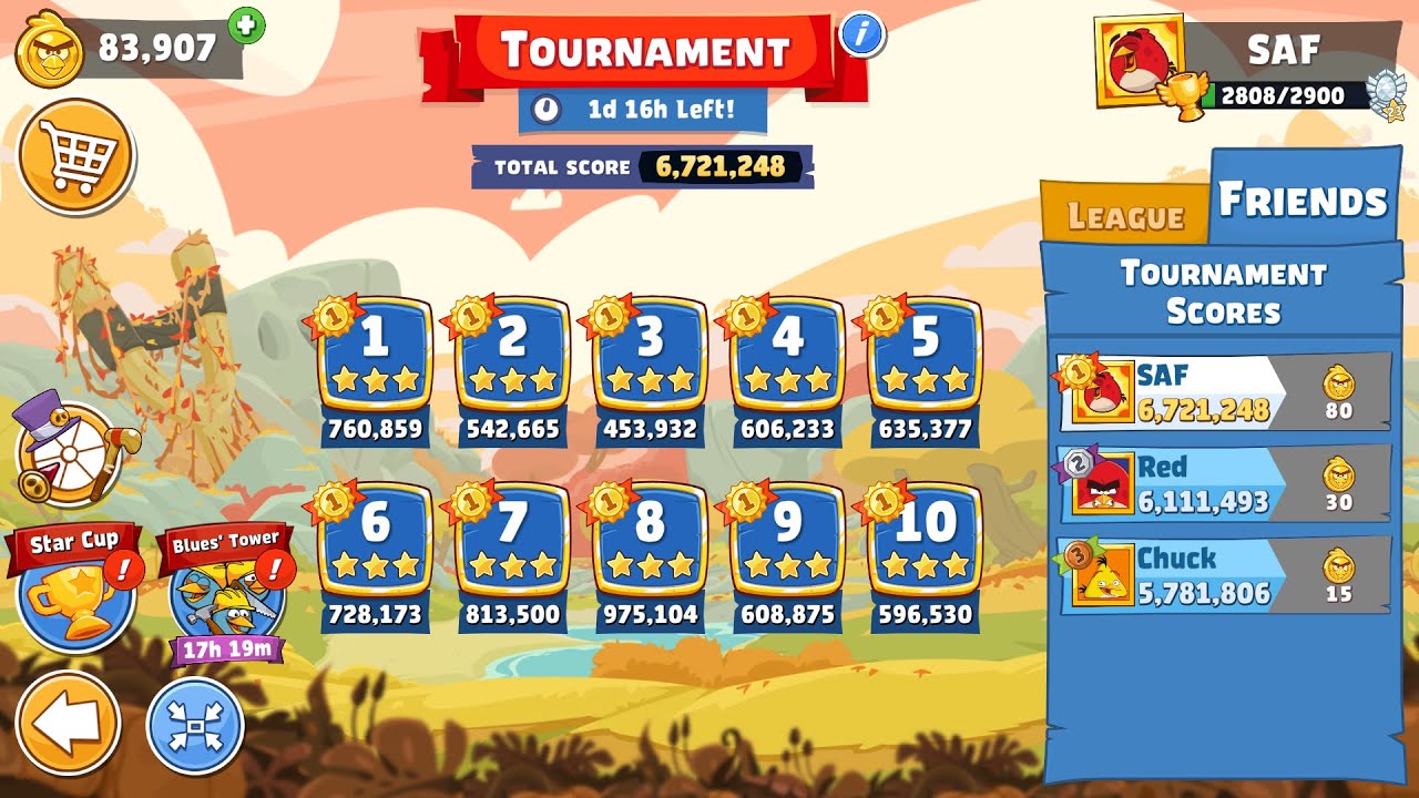 Angry Birds Friends. Tournament (18.09.2025). All levels 3 stars. Passage from Sergey Fetisov