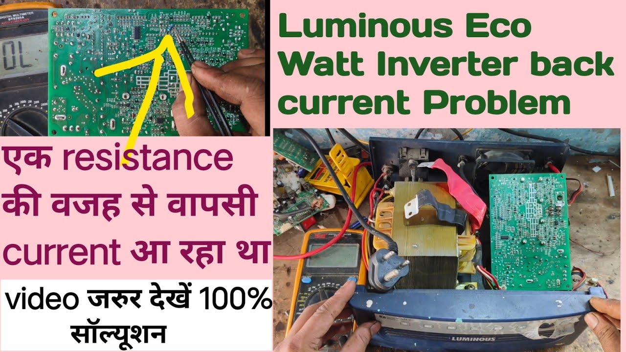 Luminous Eco Watt inverter back current Problem.