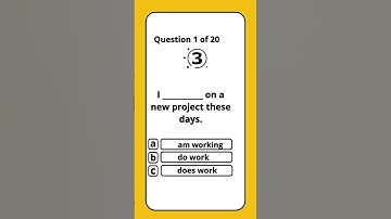 Present Continuous | English Grammar Test