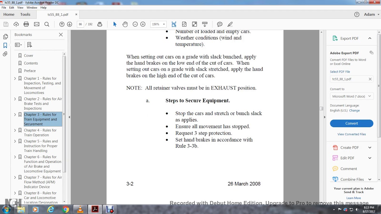 TC55 88 1 RAIL HANDBOOK AIR BRAKE AND HANDLING RULES PART4 YouTube