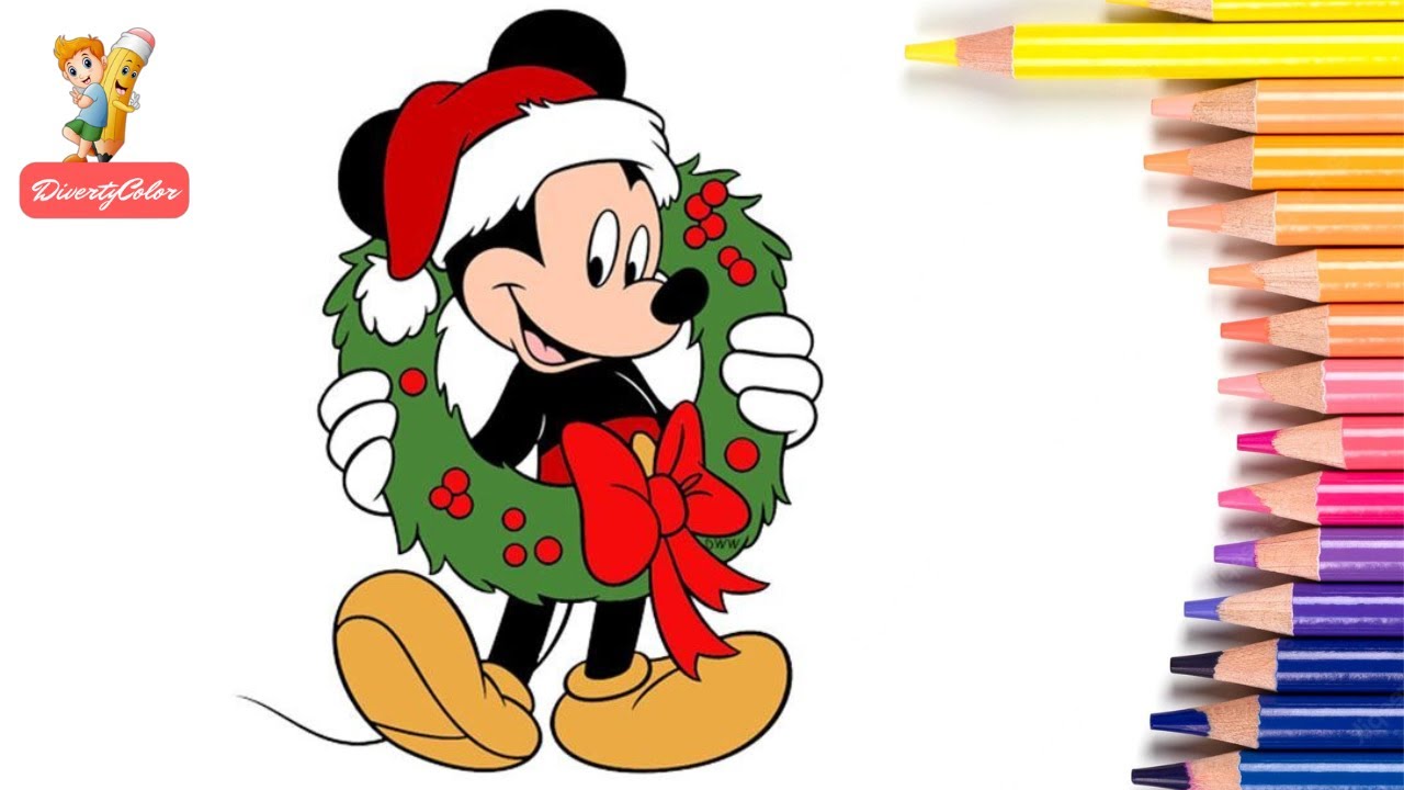 Dibujos Para Colorear De Mickey Mouse De Navidad Dibujos Para