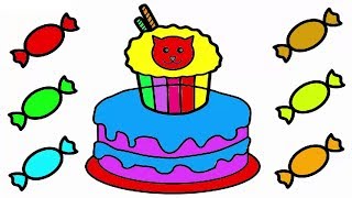 Coloring Pages For Kids - Coloring Cake - Mixed Coloring Book For Children - Nursery rhymes screenshot 2