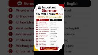 Survival German (Real Life) 🇩🇪Learn German A1–B1 step by step #Deutsch #EasyGerman #language #langua