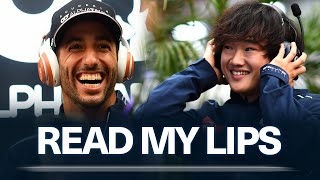 Daniel Ricciardo \& Yuki Tsunoda | READ MY LIPS CHALLENGE!