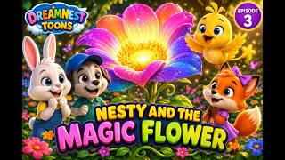 🌸 Nesty and the Magic Flower 🌈 | DreamNest Toons Episode 3 | Kids Adventure Cartoon