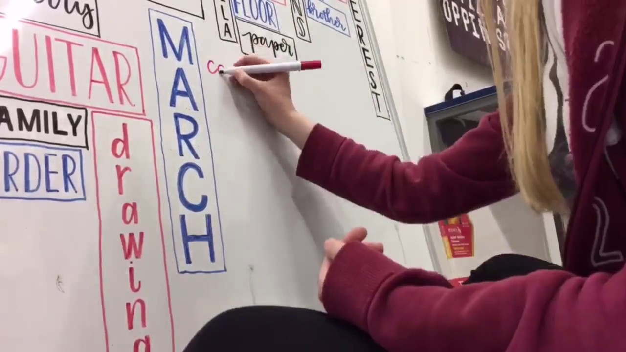 Hand Lettering onto a Whiteboard YouTube