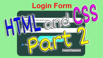 Create a Simple Login Form in HTML and CSS | Part 2
