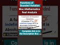 Functions of Bounded Variation | Real Analysis | Msc.mathematics #realanalysis #mathematics #shorts