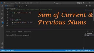 Sum of Current & Previous Numbers | Python Programming - Leisure Codes