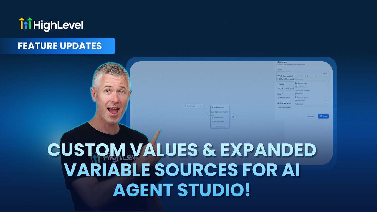 Custom Values & Expanded Variable Sources for AI Agent Studio! - YouTube