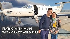 Flying with MOM on Surf Air through Crazy WILD FIRE 
