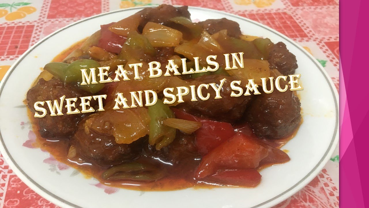 MeatBalls in Sweet and Spicy Sauce Home cooking/Easy Recipe - YouTube
