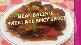 MeatBalls in Sweet and Spicy Sauce Home cooking/Easy Recipe