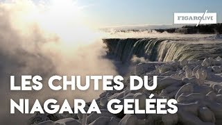 Les chutes du Niagara gelées par le froid extrême qui touche l’Amérique du nord