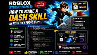 How to Make a Dash Skill in Roblox Studio 2026 | Roblox Scripting Tutorial