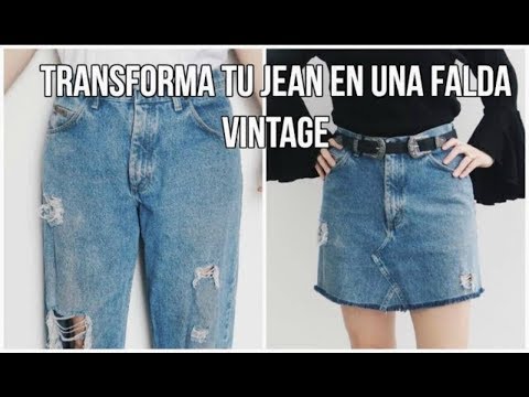 DIY TRANSFORMA TU JEAN EN UNA FALDA