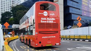 (Singtel Circle Full Body Advertisement) SG5521T(BBDEP) On Service 147 At Bencoolen Street