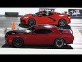 Hellcat vs C8 Corvette