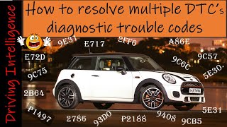 How To Resolve Multiple Diagnostic Trouble Codes Dtcs 06-15 Mini Cooper With Low Voltage Issues