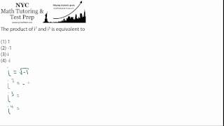 Imaginary Numbers - Algebra 2 - Trigonometry - NYS Regents Exam - June 2010 #19