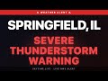 🔴 Severe Thunderstorm Warning — Springfield, IL | Weather Alert